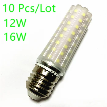 10 Pcs/Monte 12W 16W 220V/AC Lâmpada E14 E27 LED de duas Cores Lâmpada SMD Milho Lâmpada Bulbo de Luz de Milho lustre branco quente