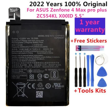 100% Original Para Asus ZenFone 3 Telefone Bateria Para ASUS ZE553KL ZenFone 3 Dual Z01HDA SIM LTE Zoom S C11P1612 5000mAh+Ferramentas