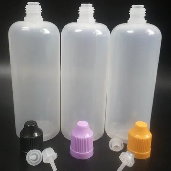 1000pcs Vazio Líquido E Reutilizável conta-Gotas de Garrafas de PE 120ml Garrafas de Plástico Com Tampas à prova de Crianças para líquido E Unhas de Gel