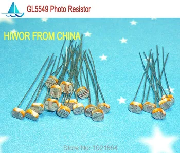 (100pcs/lote)(Fotoresistor) Foto Resistores 5MM GL5549 , LDR Resistor Dependente de Luz