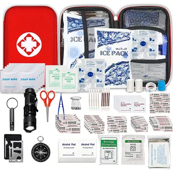 103Pcs Exterior Aventura de Camping Kit de Sobrevivência Trauma Hemostasia Kit Multifuncional SOS Família Camping Emergência de salvamento Kit