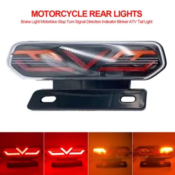 12V Motocicleta Luzes Traseiras LED Moto Parar de vez do Sinal Indicador de Direção pisca-Pisca Lâmpada Moto Luz de Freio ATV Luz da Cauda