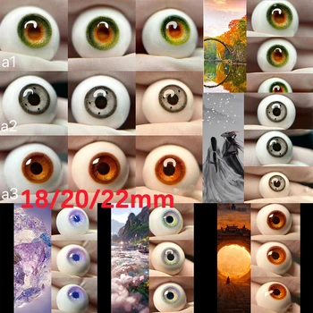 18/20/22mm Colorido BJD Boneca de Olhos de Resina DIY feito a mão da Boneca Acessórios globo Ocular Para 1/3 1/4 BJD Boneca de Gesso Olhos