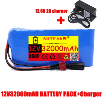 18650 bateria de lítio, 12v3200mah 3s8p + BMS placa de protecção de + 12.6v2a CARREGADOR + entrega grátis