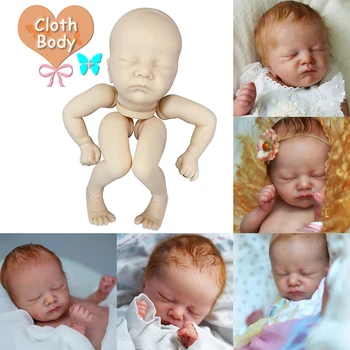 18inch Charlotte Renascer Boneca Dormir Bebê Recém-nascido Kit com Pernas Dobradas Inacabado Peças com um Pano Corpo