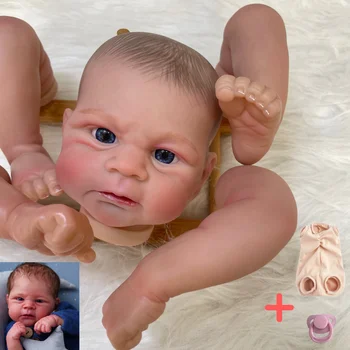 18inch Já Pintou Renascer Boneca Peças Elias Realistas Bebê 3D Pintado Pele com Veias Visíveis Pano de Corpo Incluídos