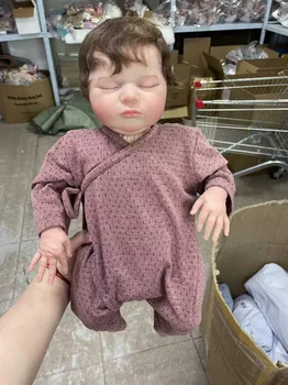 19inch Laura Bebê Recém-nascido Tamanho Já Terminou Reborn Baby Doll 3D Pele da Mão Detalhadas Pele Pintado Visível Veias