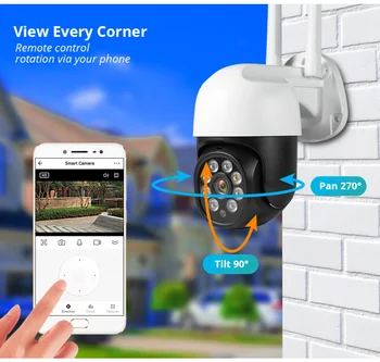 2.4 G 1080P 3MP Câmera do IP de Tuya Inteligente Exterior Home Security Auto controle de Detecção Humana do WIFI da Câmera de CCTV Câmera de Vigilância