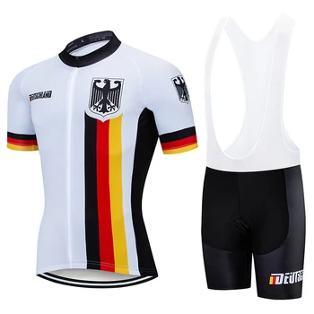 2023 a Equipe da Alemanha de Bicicleta Conjunto de MTB Mountain Bike Jersey Ropa Ciclismo de Mens Verão, Seca Rápido, Bicicleta, Roupas Curtas Maillot Culotte