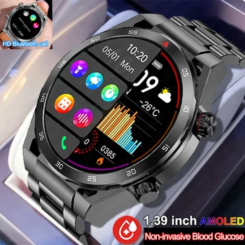 2023 Novo Bluetooth Chamada de Glicose no Sangue Monitor de Saúde Smart Watch Homens Meto a Função de Medição da Pressão Arterial Esporte smartwatch