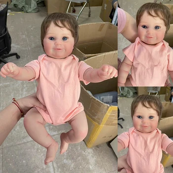 20inch Maddie Renascer Boneca de Pano de Corpo ou de Corpo Inteiro de Silicone Bebe Reborn Montagem de Boneca Impermeável Banheira de Brinquedo 3D Pele Brinquedos para a Menina