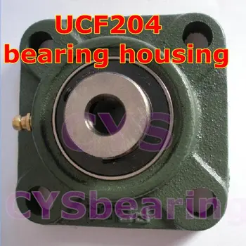 20mm eixo montado UCF204 flange de bloco de apoio do rolamento, incluem UC204 eixo inserir rolamento e F204 travesseiro edifício de habitação