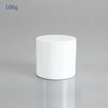 20pcs 100g Rosto branco de Creme de Potes Pote de Viagem de Plástico Vazia embalagens de Cosméticos 100ml de Cosméticos Exemplo de Contentores
