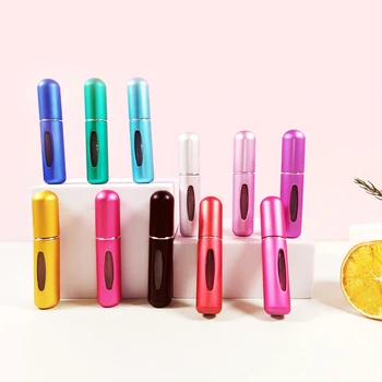 20pcs Mini Recarregável Perfume Vaporizador Garrafa Portátil de Viagem Recipiente ,Atomizador Inferior Refil de Aroma Bomba de Caso Para 5ml