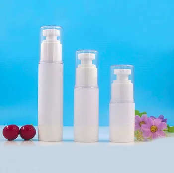 30ml branco airless frasco de tampa clara loção/emulsão/soro/toner/fundação líquida/protetor solar/toner cuidados com a pele cosméticos embalagem