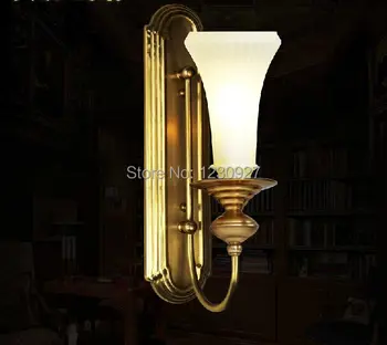 3W led estilo Europeu indoor de cobre da lâmpada de cabeceira lâmpada Americana corredor de alta qualidade de parede de quarto de luz da lâmpada de parede