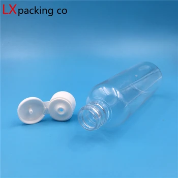 50 60 100 150 ml Vazia de Plástico Transparente Pack garra em forma de Garrafa de água cristalina Flip Top Cap Embalagem mini Contentores
