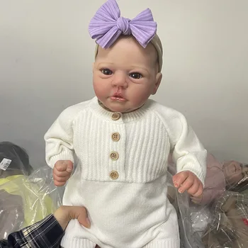 50CM Corpo Mole Reborn Baby Evi Realistas Boneca com 3D Pele Várias Camadas de Pintura com Veias Visíveis Toque Macio Boneca Presentes
