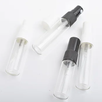 50pcs 5ml de Viagem Pulverizador Pote PortableEmpty Transparente de Vidro Reutilizável Perfume Mini Atomizador frascos Atomizador