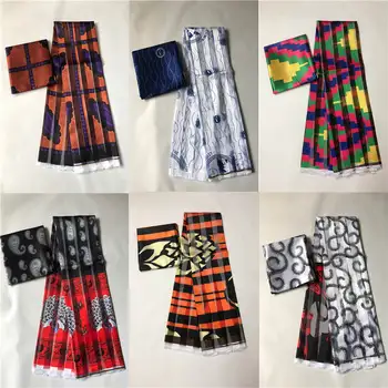 6 Jardas/monte Moda Africana de Tecido de Cetim de Organza de Seda Tecido de Alta Qualidade Cetim estampado de Tecido Para o Vestido de Festa.