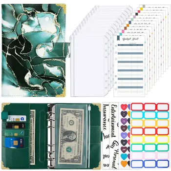 A6 Colorida Dinheiro Planejador De Orçamento Fichário Com Zíper Envelopes De Dinheiro Envelopes, Para A Orçamentação Dinheiro Organizador Para O Arquivador Do Notebook