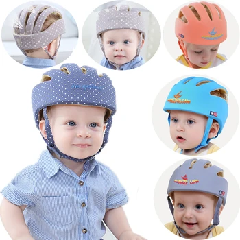 Ajustável Bebê Capacete para rastreamento de passeio 1 a 2 Anos Anti queda Bebê Capacete de Segurança Para o Recém-nascido A 6 de 12 Meses Garoto de Proteção Hat Cap