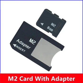 Alta Qualidade, Cartão de Memória M2 1GB 2GB 4GB 8GB de Memória Stick Pro Duo Cartão de Memória Com Adaptador MS PRO DUO