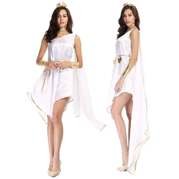 Antiga Deusa Grega Traje De Halloween Sexy Romano Princesas Cosplay Mulheres Vestido De Fantasia