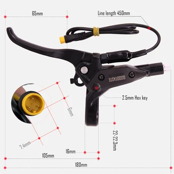 Bicicleta elétrica Freio Sensor de Corte de Freio Hidráulico Plug Conector à prova d'água Para XOD Para Bafang de bicicleta E Acessórios