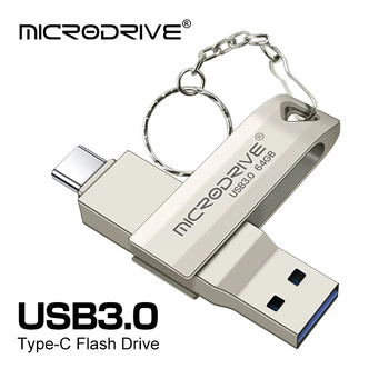 Caneta usb OTG 128GB do Tipo C, USB 3.0 Flash Drive 256GB cartão de Memória Externa USB disk (Disco USB para Tablet SmartPhone Frete Grátis