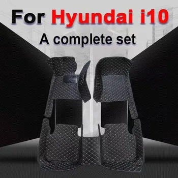 Carro Tapetes Para Hyundai i10 BA Gran Metro Táxi Xcent IA 2014~2019 Couro Mat Tapetes de Carro em Carpete, Tapetes, Durável Almofada de Acessórios para carros