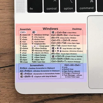 Computador de Referência Atalho de Teclado Etiqueta Adesiva Para Windows PC Portátil da área de Trabalho Para o Lightroom Atalho Para o Macbook de Atalho