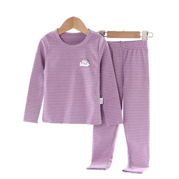 Crianças de roupa interior Térmica Conjunto de Outono e Inverno Long John roupa interior Quente Pijama Conjunto para Meninos e Meninas