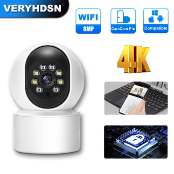 Câmera wi-Fi em Casa de Vigilância de Vídeo de Segurança de Proteção IP Interior do Monitor do Bebê sem Fio Webcam AI Acompanhamento de Visão Noturna