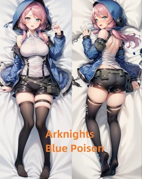 Dakimakura Anime fronha Arknights Azul Veneno de Dupla face Impressão De Vida-tamanho do Corpo Fronha Presentes Podem ser Personalizados