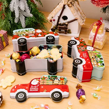 Decoração De Natal Carro Doces Caixa De Decorações Do Feriado De Natal, As Decorações Doces De Armazenamento Conveniente E Prático Presente Perfeito