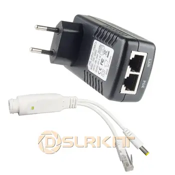 DSLRKIT Injetor PoE Divisor de Kit para 12V DC Câmera do IP do CCTV Não PoE Power Over Ethernet