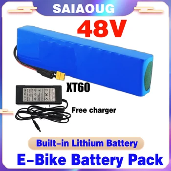E-bike Bateria de 48v 30Ah 18650 Bateria de Iões de Lítio Pack 13S3P Moto Kit de Conversão Bafang 1000w e 54,6 V 2A Carregador + Plug XT60