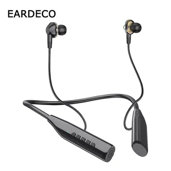 EARDECO ENC Redução de Ruído Fones de ouvido Bluetooth com Microfone sem Fio Decote Fones de ouvido Estéreo 5.2 Aparelhagem hi-fi, 4 alto-Falantes de Graves