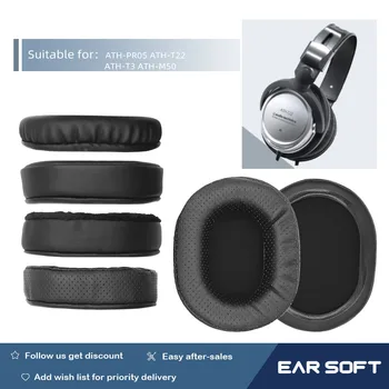 Earsoft Substituição Almofadas Almofadas para ATH-PR05 ATH-T22 ATH-T3 ATH-M50 Fones de ouvido Fones de ouvido Earmuff Caso de Manga Acessórios