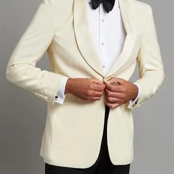 Elegante e Um Botão de Homens de Negócios do Blazer dos Homens de Moda de Casamento Festa de Formatura Terno 1 Peças(só jaqueta) Traje De Novio