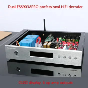 Emblemática Dual-core Decodificador de Áudio Totalmente Equilibrada Design ES9038PRO*2 Febre de grau Decodificador Bluetooth 5.0 Suporta Decodificação DSD512