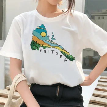 eritreia roupa masculino impressão de streetwear branca camiseta casual vintage t-shirt branca camiseta gráfico