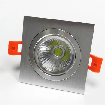 Frete grátis 10PCS de alumínio de alta Qualidade pode ser escurecido led de SABUGO de Teto para Baixo a luz AC110V-230V 10W, 12W 15W praça cob led downlights