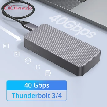 GiGimundo 40 gbps de Casal Protocolo M2 NVMe NGFF SSD SATA Caso HDD SSD Gabinete Adaptador USB para USB 3.2 Gen2 Tipo C Thunderbolt 3
