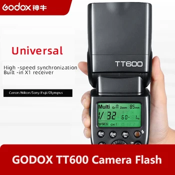 GODOX TT600 GN60 Luz do Flash Mestre Escravo Speedlite 2.4 G sem Fio Sistema de Câmera DSLR Canon Nikon Pentax Olympus, Fuji, Sony