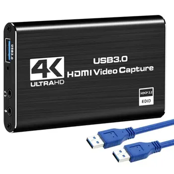 Gravação USB3.0 4K 60HZ Dispositivo de Áudio do Computador ao Vivo Streaming de Conferência de Vídeo Portátil Cartão de Ensino Plug And Play Jogo