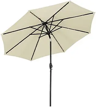 Guarda-chuva com o DIODO emissor de Luz, de Aço varetas de Guarda-chuva Impermeável Impedir a deleitar-se com para o Jardim, piscina Interior, Uso ao ar livre