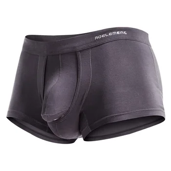 Homens Cuecas Boxers Shorts Modal Calcinha Homem Sólido Bala Separação Bolsa de Cuecas Macho de Cueca Calzoncillo Grande Tamanho L-5XL