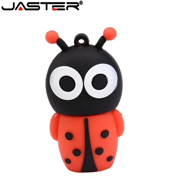 JASTER Bonito Usb 2.0 16GB 64GB Cartoon Criativo Beetle Modelo de Pen Drive de 32GB Vermelho Flash Drive 4GB de Disco U 8GB Pendrive Memory Stick